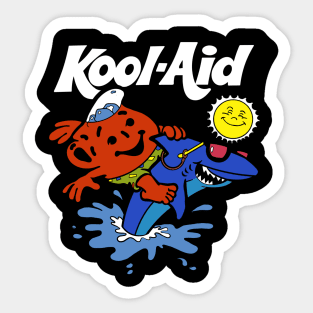 Kool Aid Man Rides a Shark Sticker